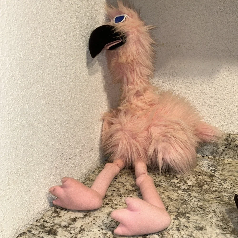 VINTAGE RON BANAFATO (RBI)‎ PINK FLAMINGO ROD PUPPET APPROX. 30